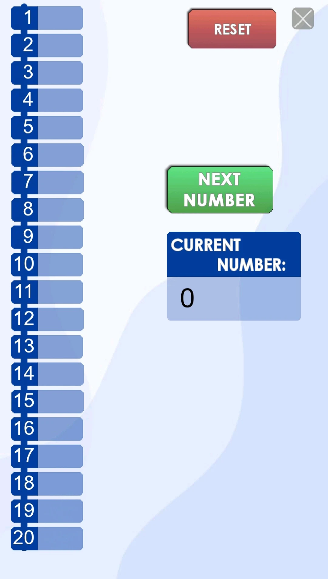 NV 20 number challenge screenshot